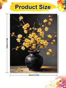 Plum Bossom Paint By Numbers Kit For Adults Frameless Acrylic Canvas Art, DIY Home Decor, Great Gift Idea For Birthdays, Holidays Gifts. - Sets - View 10