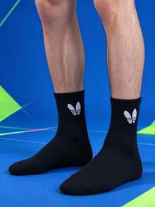4 Pairs Unisex Leaf Pattern Crew Socks, Multi Color Ribbed Mid Calf Socks, Soft Breathable Cotton Sport Socks, Casual Daily Socks For Men Women - Multicolor - View 16