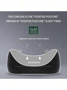 Car Headrest And Lumbar Support Cushion, Suitable For Car Seats And Office Chairs, Car Neck And Back Support, Ergonomic Car Neck Pillow And Lumbar Pillow, Car Headrest To Relieve Neck And Back Pain - Comfortable Headrest and Lumbar Support - View 4