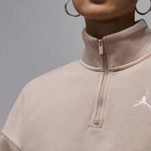 Nike Jordan Jordan Brooklyn Fleece Minimalist Solid Color Comfortable Skin-Friendly Sweatshirt Women's - Stone Gray - View 4