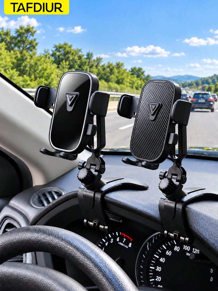 TAFDIUR 1pc ABS Material Black Clip-On Mirror/Textured Dual Panel ...