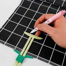 1 pieza Regla de costura, medidor de tamaño, regla de sastrería para acolchado, herramienta de ayuda de medición, regla deslizante de aluminio y plástico, Arabia Saudita - Talla única - Ver 6