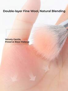 GUOXIAONIU 100% Wool Stippling Brush, Beginner Friendly, Soft Dense Bristles For Seamless Blush Gradient, Gentle On Skin, Create Natural Innocent Rosy Flush Vibe - #383 - View 8