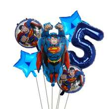 Warner Bros Superman Foil Balloon Set Superhero Blue Number 1-9Star Balloons For 1-9th Birthday Party Decor - As Shown In the Figure - View 19