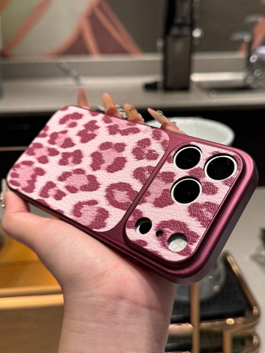 奢華亮片豹紋鏡頭保護手機殼，適用於 iPhone 18 Pro Max 17 Pro Max 16 15 14 Pro Max 13，時尚創意時尚後蓋