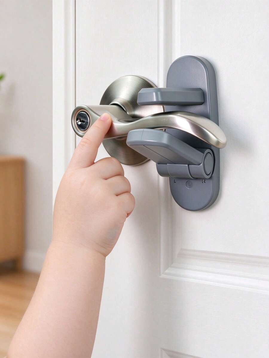 3M Baby Door Handle Lock Child Proof Latch Adhesive Installation Universal Door Knob Handle Lock For Kids And Pets - Multicolor - View 1