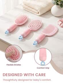 3pcs Baby Comb Set, Toddler Hair Care Set - Multicolor - View 6