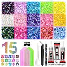 32,000pcs Resin Jelly Rhinestone Decoration Set, Includes Tweezers, 15/24/28/40/42 Colors, Includes Gemstone Picker, Multi-Color Gemstone Decoration Set, Includes 3 Bottles Of 10ml B7000 Jewelry Glue, Suitable For Art, Crafts, Shoes, Books, Fabrics, DIY Handmade Supplies - View 10