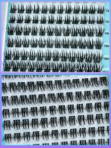 Colash 144pcs 12-Row DIY Cluster False Eyelashes, Segmented False Eyelashes, C/D Curl, DIY Lash Extensions, Beginner-Friendly, 8/10/12/14/16mm, 0.07C/D Curl, Suitable For Travel, Daily Wear (Beginner-Friendly), Wedding, Date, Party, Holiday And Other Occasions, Perfect As A Gift, Dense Lash Cluster Effect, Can Create Cat Eye Effect, Dramatic Effect, Easy To Use - View 3