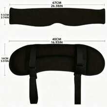 Set Bantal Perjalanan dengan Penutup Mata, Bantal Penopang Leher Portabel, Ikat Kepala yang Dapat Diatur, Perlengkapan Tidur Penting untuk Perjalanan Pesawat, Mobil, Kereta Api, Istirahat Nyaman - Hitam - View 4