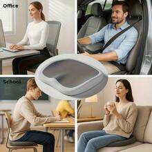 1pc Ergonomic Memory Foam Seat Cushion, Non-Slip Hip Support Chair Pad, Comfort Office Car Seat Cushion For Long Sitting - Color Style Randomized - View 1