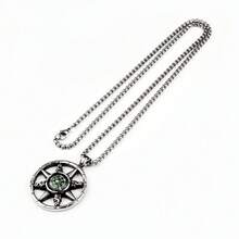 1pc High Quality Vintage Exquisite Men's Women's Party Gift Accessory Cast Stainless Steel Cylindrical Pendant Necklace - Antique Silver - View 9