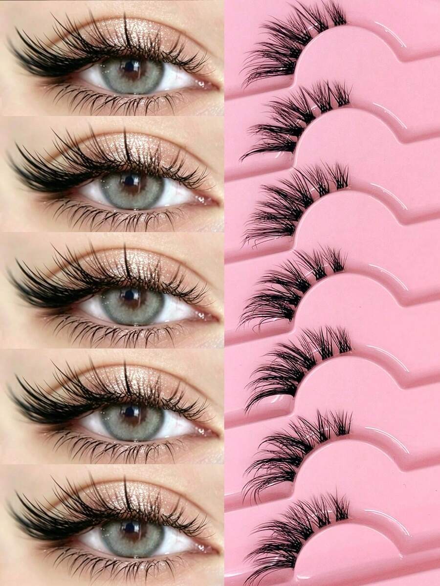 1PC Sibeuna 7 Pairs Cat Eye/Fox Eye Lashes With Extended Outer Corner ...