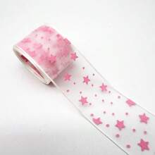 5yards 25mm Organza Ribbon Printed Stars Ribbon For Bow Christmas Wedding Decoration DIY Sewing Craft - Stars Ribbon - View 16