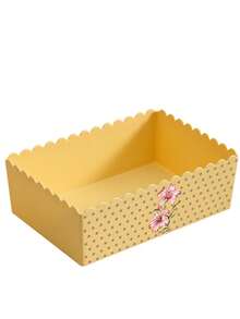Lily Floral Polka Dot Storage Box, Minimalist Versatile Jewelry Tray, Plastic Cosmetic Organizer, Bathroom Storage Tray, Bathroom Organizer Tool, Bathroom Storage Box, Desktop Fabric Storage, Wavy Edge Design, For Vanity, Desk, Closet Storage, For Cosmetics, Small Stationery, Miscellaneous Items - Multicolor - View 11