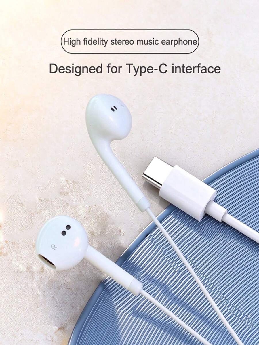 BREKIX Type C Wired Earphones USB C In-Ear Headphones Audio Earphones ...