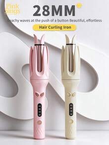 PinkSings 1-Click Auto Curling Iron, 28mm Barrel, Bi-Directional Auto Curling, 4 Temperature Modes, Negative Ion Generator, Smart Timer And Sensor, Auto Shut-Off, Best Christmas Gift - US A Type Plug(110-127V) - View 4