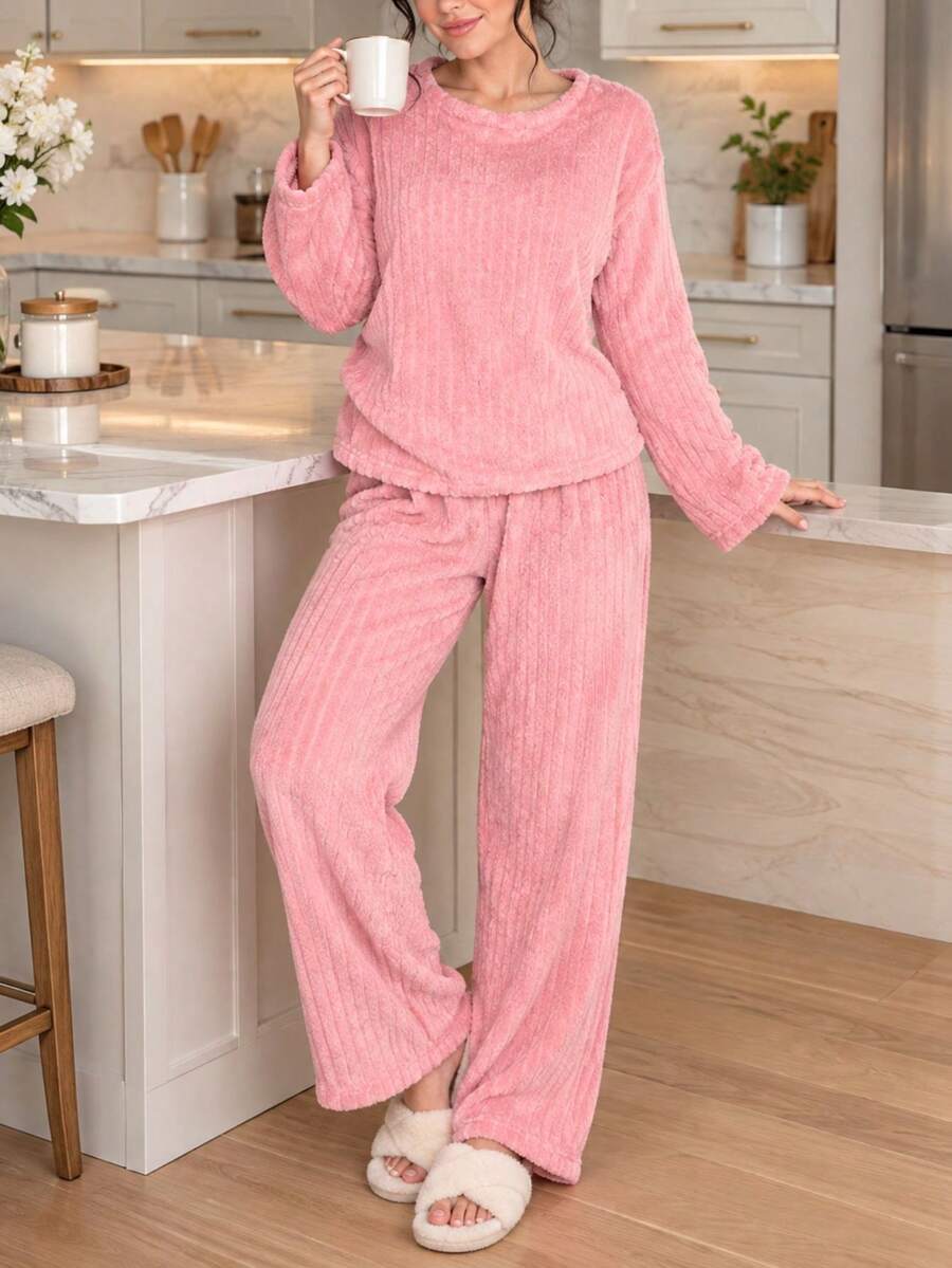 Women Pajama Sets - Hot Pink - View 1