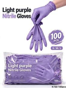 100pcs Pink Nitrile Disposable Gloves - Thickened, Durable, Comfortable Fit, Suitable For Kitchen Cleaning, Dishwashing, Beauty Care, Pet Bathing, Etc. - Waterproof 4/50/100pcs - Pink - View 16