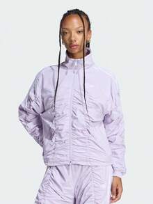 Adidas Originals Women's SPORTY TJ Woven Collarless Jacket LH1933 - Mauve Purple - View 1