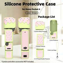 Cute Silicone Protective Case For Osmo Pocket 4, Candy Color Camera Cover, Anti-Scratch Gimbal Camera Protector - View 14
