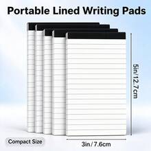 5 Packs, Grid Notebook, Writing Pad, 3 X 5 Inch Grid Writing Pad, 30 Sheets Per Notebook, Perfect For School, Office, Learning Supplies, Back To School, School Notebooks, Exquisite Learning Supplies, School, Books - Rectangle - View 2