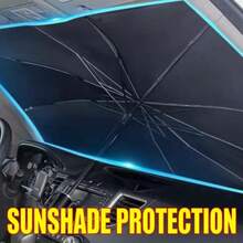 New Car Sun Protection, Heat Insulation, Sunshade, Blackout Curtain, Sun Shield, Front Of The Car The Windshield Window Is Covered With The Sun - A - View 10