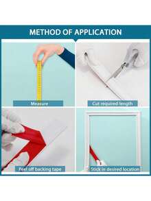 1 Roll Elegant Self-Adhesive PVC Decorative Strip, Wall Trim - Soft And Bendable, For Wall, Floor, And Cabinet Edging - A - View 3