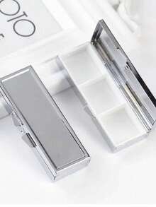 Luxury Diamond-Encrusted Pill Box, Sparkling Medication Storage Container, Portable Vitamin Tablet Organizer, Compact & Elegant, Suitable For Daily Commute, Travel, Holidays, Shopping, Gift For Family And Friends. Suitable For Supplements And Other Small Items, Essential For Health-Conscious And Frequent Travelers - Multicolor - View 10