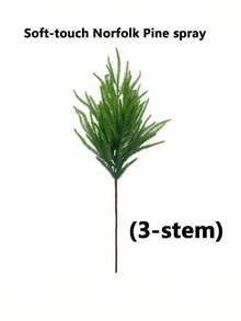 1pc Extra Long Artificial Norfolk Pine Christmas Garland, Dense And Realistic Foliage, Realistic-Touch Greenery With A Soft, Suitable For Decorating Christmas Staircase Handrails, Hallway Handrails, Window Frame Edges, Fireplace Mantels And Entryway Arches. - Multicolor - View 12
