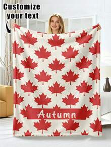 1pc Customized Flannel Blanket With Photo And Text, Office Nap Blanket, Comfortable Blanket, Mother's Day, Father's Day Gift For Parents, Bedding Blanket, Customized Bed Blanket, Customized Text Blanket, Personalized Home Blanket - Multicolor - View 6