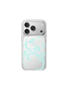 1件透明壓克力極簡花藤手機殼 - 相容於 Phone 17 Pro Max, 17 Pro, 17, 16 Pro Max, 16 Pro, 16, 15 Pro Max, 15 Pro, 14 Pro Max, 14 Pro, 14, 13 Pro Max, 13 Pro, 13, 12 Pro Max, 11, 手機保護殼 - 綠色花枝 - 查看 5