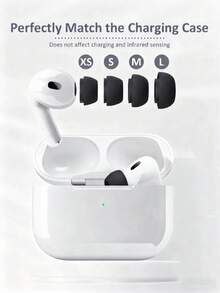 4 Pairs Anti-Slip Soft Silicone Ear Tips For Wireless Earphones Pro/Pro Series 2 - Noise Cancelling Design, Portable Storage Case, 4 Sizes (XS/S/M/L) Replacement Ear Tips - View 12