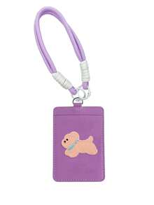 Cute Dachshund Card Holder With Wrist Lanyard,Cute Dog PU Badge Holder,Photocard Holder Keychain,Student Campus Card Work Id Protector Wallet - Multicolor - View 13