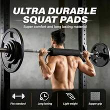Barbell Squat Pad, Suitable For Squats, Lunges And Hip Thrusts - Foam Sponge Pad Can Reduce Neck And Shoulder Pressure During Training, Fits Standard Barbells - A - View 2