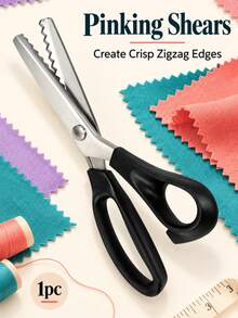 1pc Stainless Steel Serrated Scissors 3MM-7MM Lace Scissors Sewing Fabric Scissors DIY Clothing Scissors - Multi-color - View 1