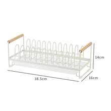1pc Screwless Metal Painted Bowl & Dish Rack With Drip Tray, Home Countertop Bowl & Dish Storage Organizer - Multicolor - View 7