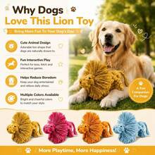 Lion Shaped Toy Durable Chewing Teeth Cleaning Rope Knot Pet Toy For Small And Medium Dogs, Boredom Relief Interactive Chewing Toy, Cat Toys, Dogtoys, Dogstuff, Puppy Keep Game Dog Accessories - Multicolor - View 4