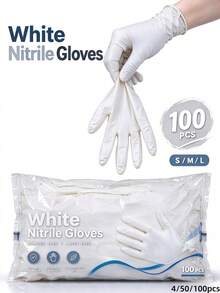 100pcs Pink Nitrile Disposable Gloves - Thickened, Durable, Comfortable Fit, Suitable For Kitchen Cleaning, Dishwashing, Beauty Care, Pet Bathing, Etc. - Waterproof 4/50/100pcs - Pink - View 14
