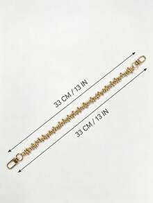1pc 8 Letter & Number 8 Chain Student Style Gift Coin Tassel Bag Chain, Silver Boho Style Purse Decor Chain, Detachable Clasp Shoulder Bag Accessory Charm - Multicolor - View 9