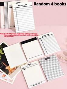 4pcs/Pack PET Multi-Functional Semi-Transparent Sticky Notes, Key Point Marking Sticky Notes, Planning Notes Grid Record Reusable Sticky Notes, Schedule Marking Sticky Notes, Grid Record Reusable Sticky Notes, Waterproof INS Creative Minimalist Sticky Notes, Memo Reusable Sticky Notes - one-size - View 13