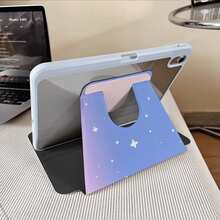 1件 360°旋轉多角度觀看書本式支架保護平板電腦保護殼，相容 iPad Air 6/5/4 &10 (10.9 吋)/Pro 2024/Air M3/A16 2025，相容 Galaxy Tab S9 FE/S8 Plus/S7/S10，相容 Oppo Pad，相容 Matepad，相容 Vivo Pad，相容 Honor Pad，相容 Xiaoxin Pad - 彩色 - 查看 7