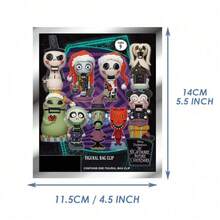 Monogram Disney Blind Box Keychain, Collectible Character Figure Keyring, Jack Skellington Sally Zero & Chase Styles, Halloween Christmas Gift For Fans 1PC[Non-Plush Filled] - Blind Box Keychain - View 2
