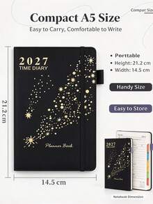 2027 西班牙風格計畫本禮品，6色，A5尺寸附每日時間軸標記，適合作為禮物 - 多色 - 查看 5