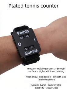 1pc Wristband Scorekeeper For Cricket, Tennis Or Volleyball-A Quick Scoring Tracker With A Wrist-Mounted Counter That Can Store Data And Is Suitable For Singles And Doubles Matches-Very Suitable For Coaches And Referees,Without The Need For Batteries - Multicolor - View 5