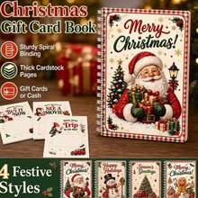 1pc Christmas Gift Card Books, Spiral-Bound Gift Card Storage Books, Just Add The Gift Card, And Give Christmas Creative Surprise Gifts To Relatives, Friends, Teachers, And Colleagues - Multiple Styles - View 2