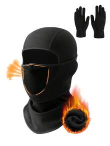 1pc Or 2pcs Unisex Fleece Balaclava Headwear, Mesh Breathable Mouth & Nose Design, Suitable For Daily Outdoor Skiing & Ice Skating - Multicolor - View 13
