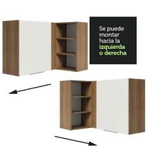 Gabinete Aéreo Esquinero Madesa Stella de 1 Puerta MB - Blanco - Ver 4