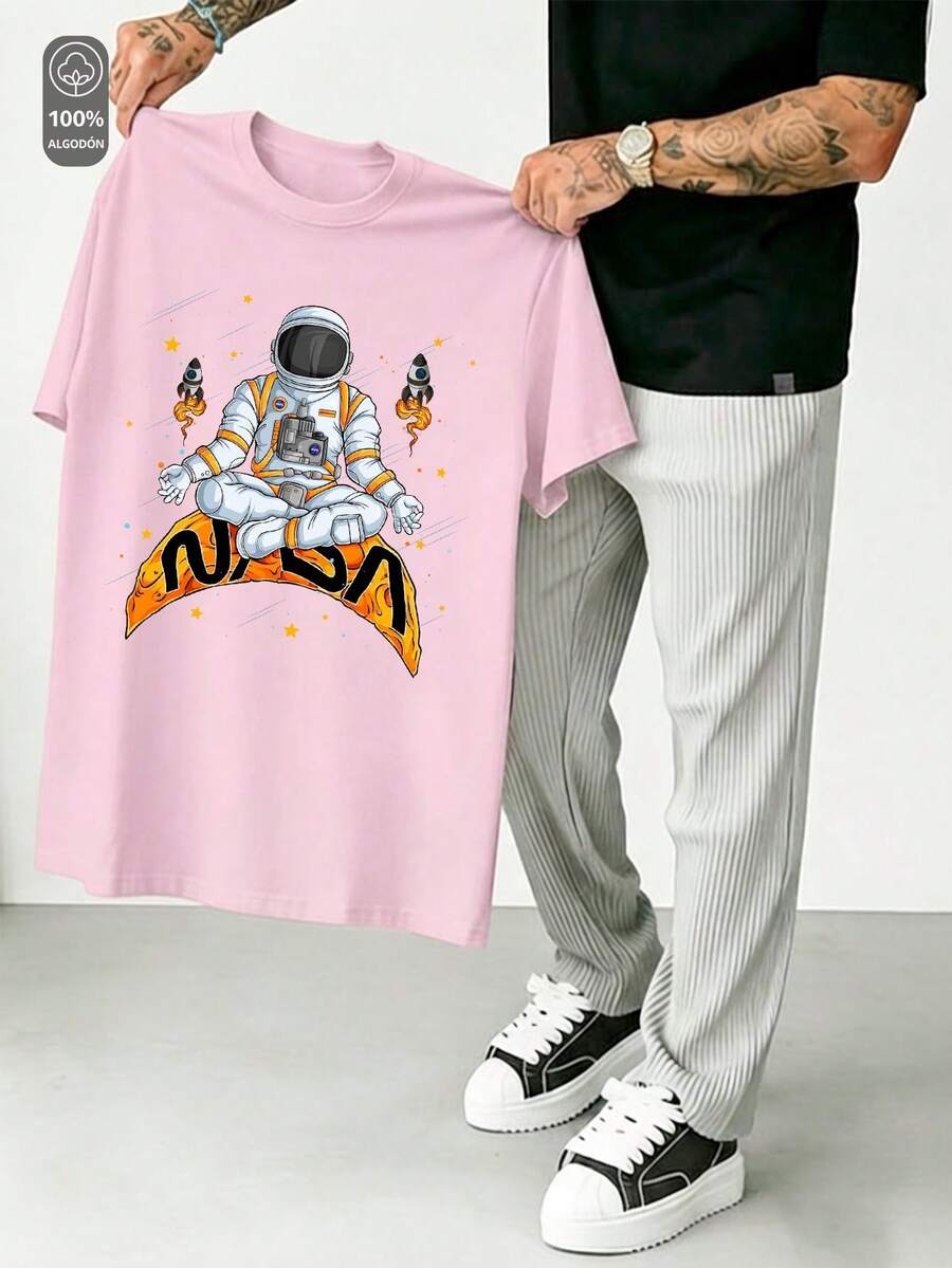 NASA Men T-Shirts - Pink - View 1