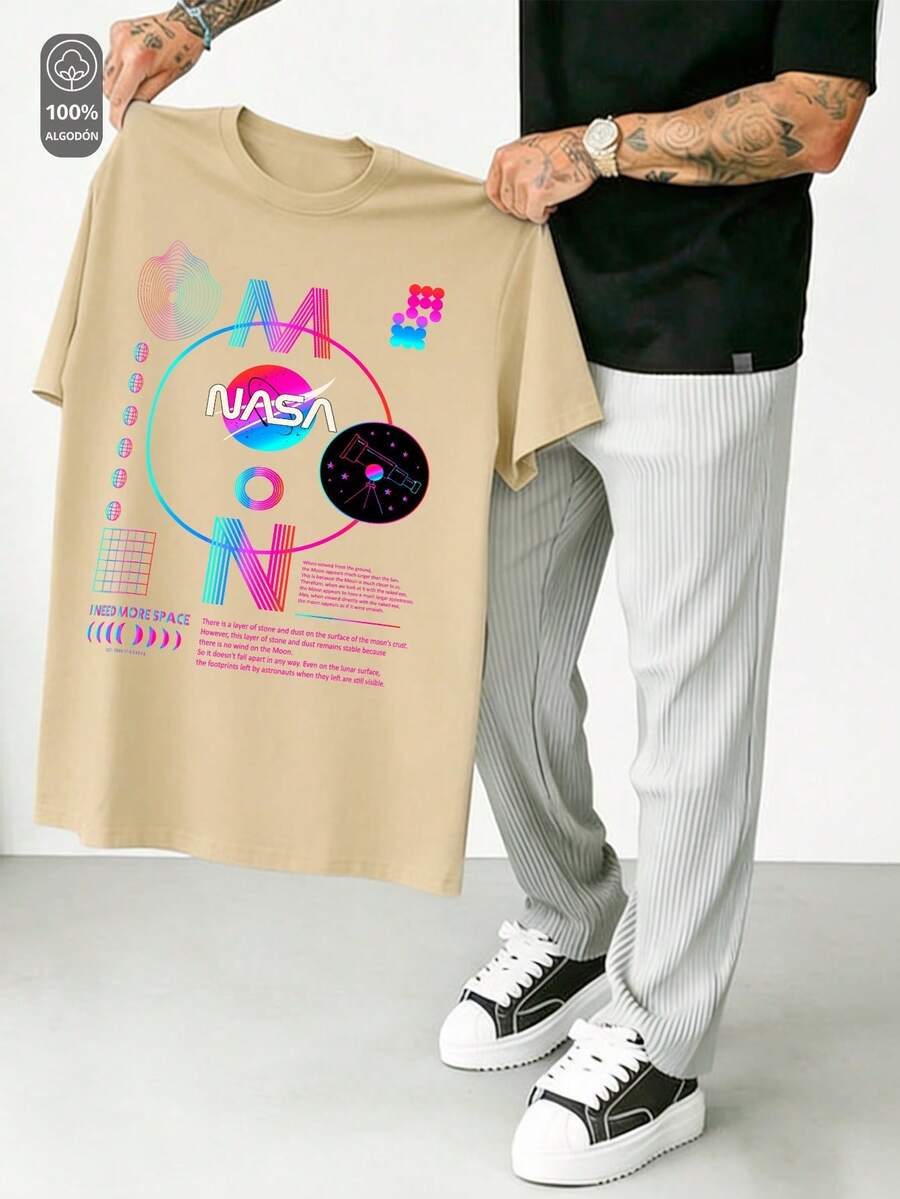 NASA Men T-Shirts - Khaki - View 1